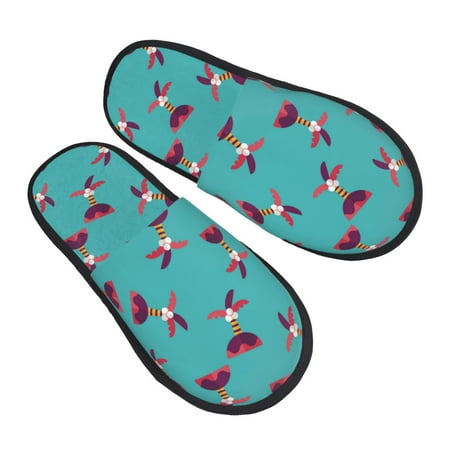 

House Slippers for Women Men - Coconut Palm Red Soft House Shoes Fuzzy Slippers Lightweight Slip-On Cozy House Slippers for Woman Indoor Outdoor