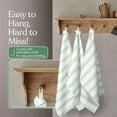 thumbnail image 3 of HEIRLOOM COMFORT Sea Green Striped Kitchen Dish Towels (12-Pack), Quick Dry, Ultra Absorbent & Durable, 100% Cotton Multi Pin Stripe Towels for Drying Dishes, Wiping, and Daily Kitchen Cleanup, 3 of 7