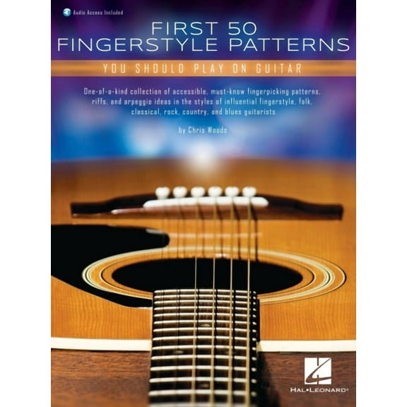 First 50 Fingerstyle Patterns You Should Play on Guitar (Book/Online Audio), (Paperback)