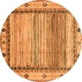 thumbnail image 1 of Ahgly Company Indoor Round Abstract Orange Modern Area Rugs, 5' Round, 1 of 4