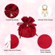 thumbnail image 3 of Bolsas de regalo de terciopelo con cordón 6" x 6", bolsa de favor de boda con perla, burdeos 6 piezas, 3 of 6