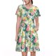 thumbnail image 1 of Easygdp Tropical Flowers para Vestido Transpirable de Mujer, Vestido Suelto de Manga Corta con Pliegues y Bolsillos para el Verano, 1 of 6