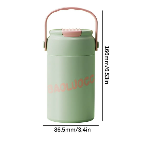 Tasse en Acier Inoxydable de 550 ml à Belle Apparence, Séparation du Thé et de l'Eau, Tasse avec Paille, Tasse à Thé Florale