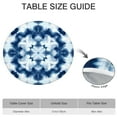 thumbnail image 6 of Blue White Tie Dye Mandala Pattern Round Fitted Tablecloth with Elastic Edge,Dining Table Cover Waterproof,Outdoor Round Tablecloth for Camping,Dining,Indoor and Outdoor, 6 of 7