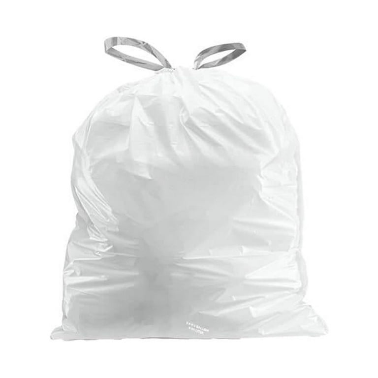 Plasticplace Simplehuman* Code V Compatible Drawstring Trash Bags, 4.2-4.8  Gallon (200 Count) 