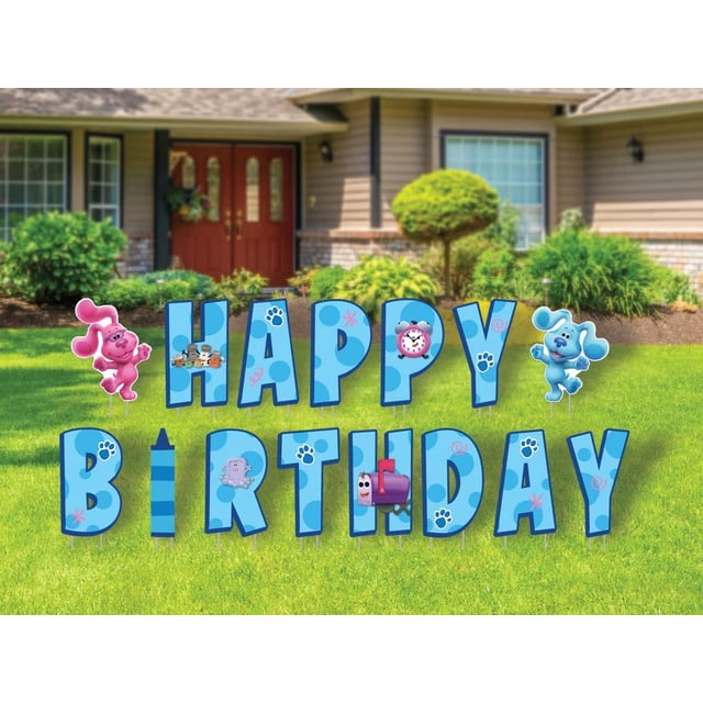 Cartel Decorativo para Jardín de Blue's Clues con Letras de 16"
