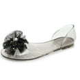 thumbnail image 1 of Sandalias de cristal informales para mujer a la moda, zapatos de gelatina, sandalias planas con flores de encaje Wmkox8yii  shjk4407, 1 of 8