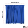 thumbnail image 2 of OMAC 63" x 71" Cab Divider Van Cabin Curtain Campervan Kit, Dark Blue, 2 of 10