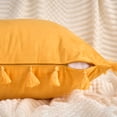 thumbnail image 3 of Unique Bargains Velvet Soft Throw Pillow Covers Pack of 2 Yellow 20" x 20", 3 of 6