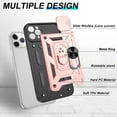 thumbnail image 5 of for iPhone 11 Pro Max Case with HD Screen Protector, Heavy Duty Shockproof with 360° Rotation Metal Kickstand [Military Grade] Protective Case for iPhone 11 Pro Max, Rose Gold, 5 of 15