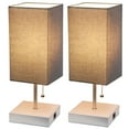 thumbnail image 2 of Simple Designs LC2004-GOW-2PK Lamp Set, White/Gray, 2 of 6