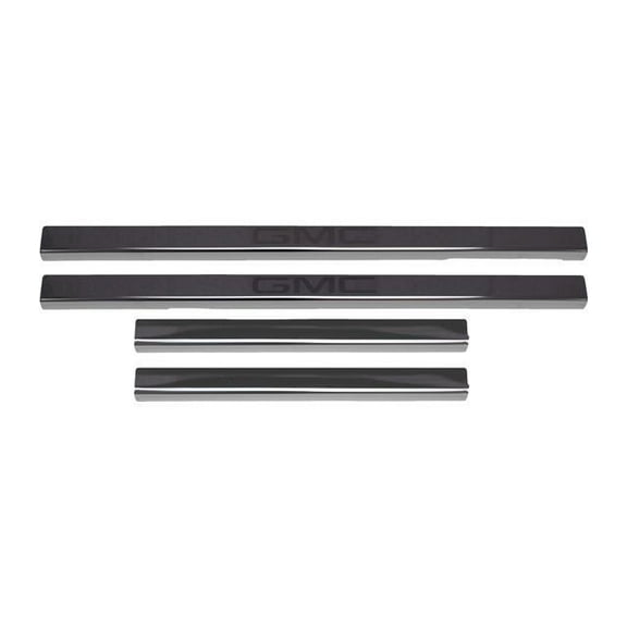 Putco 2020 GMC Sierra LD/HD - Crew Cab w/ GMC Etching (4pc) Black Platinum Door Sills - 95183BPGM-2
