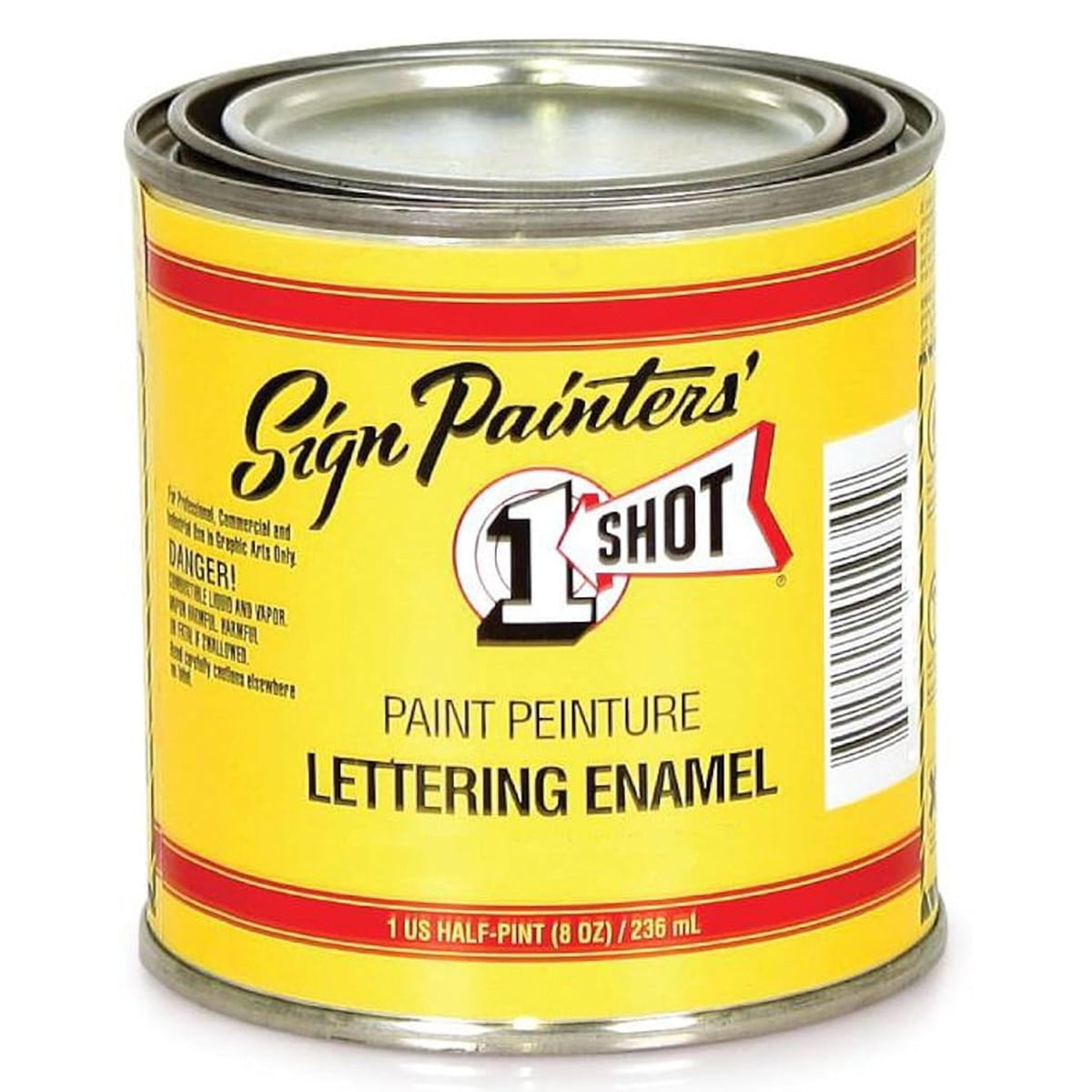 1 Shot Lettering Enamel, 8 oz., Bright Red