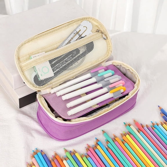 Weloille Multi Layer Pencil Case 1 Piece, Large Capacity Stationery Box with Multiple Functions, Versatile Storage Bag for Office Supplies
