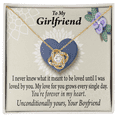 thumbnail image 3 of To My Girlfriend I Love You More Every Day Infinity Knot Necklace Message Card, 3 of 17