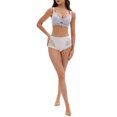 thumbnail image 2 of INSPIRE CHIC Nursing Bra for Women's Lace V Neck Wirefree Light and Breathable Maternity Bralette D 42 Grey, 2 of 4