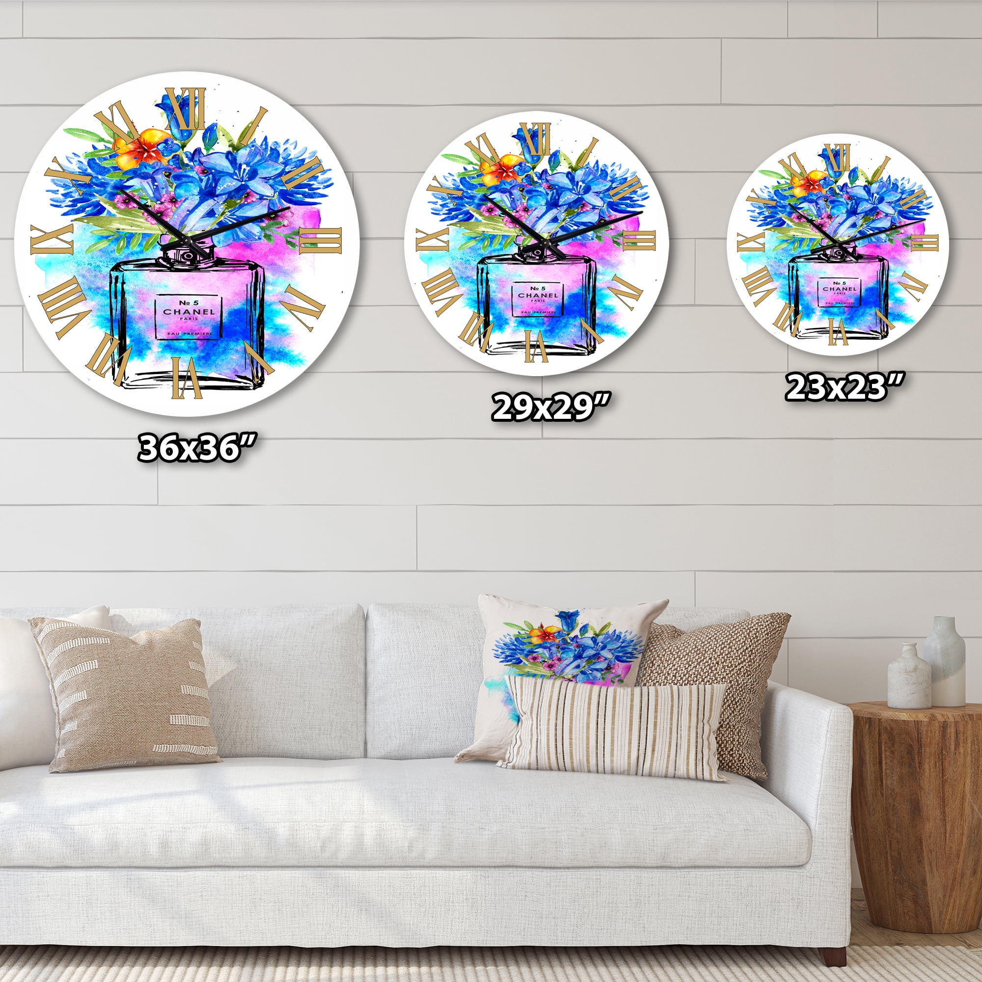 Designart 1 in Quartz French/Country Wall Clock