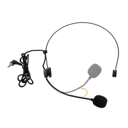 Uni-Directional Head-mounted Headworn Headset Microphone Mic Flexible Wired Boom for Voice Amplifier Amp
