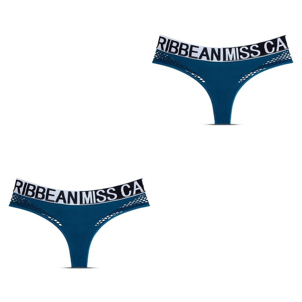 Minnieouse Tanga para niña, ropa interior de cintura baja con estampado calado de malla sin costuras, Mini bragas transpirables de Tanga para Yoga, bragas Verde SG 2piezas