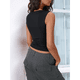 thumbnail image 5 of Chaleco Sin Mangas Sexy de Moda para Mujer, Negro, Talla M, 5 of 8