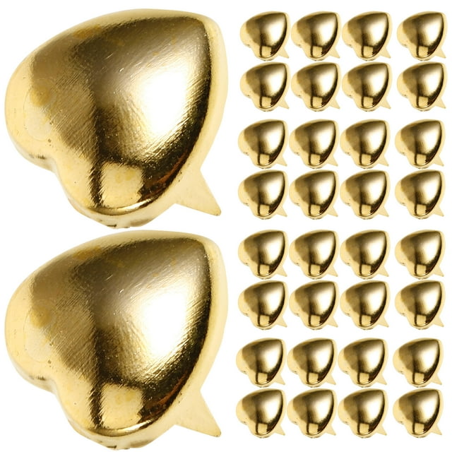 unbranded 100Ud Clavos De Latón Dorados Para Manualidades De Cuero Rivets Decorativos Para Ropa Y Sombreros