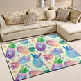 thumbnail image 2 of SKYSONIC Colorful Decorative Pineapple Lightweight Carpet Mats Area Soft Rugs Floor Mat Rug Home Decoration for Kids Room Living Room 80 x 58 inches, 2 of 6