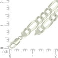 thumbnail image 4 of Auriga 10mm Super Flat Figaro Chain Bracelet 9" in 925 Sterling Silver, 4 of 5