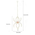 thumbnail image 2 of 2 Pcs Halloween Ornaments for Tree, 3.94 X 13.39 Inch Gold Framed Pink Beaded Crystal Spider Pendant Light Catching Glass Hanging Decor for Indoor Window Garden Halloween Christmas Gift, 2 of 3