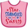 thumbnail image 3 of Inktastic 4th of July Star Spangled and Sassy with Arrow and Stars Boys or Girls Baby Bib, 3 of 4