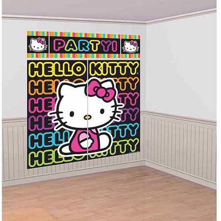 Hello Kitty Neon Tween Wall Poster Decorating Kit 5pc