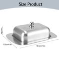 thumbnail image 3 of Stainless steel Butter Dish with Lid,Large Butter Container with Cover for Countertop,Multi-Purpose Serving Food Dish Tray Kitchen Gadgets,Butter Holder for Kitchen Gifts,Dishwasher Safe(Silver), 3 of 9