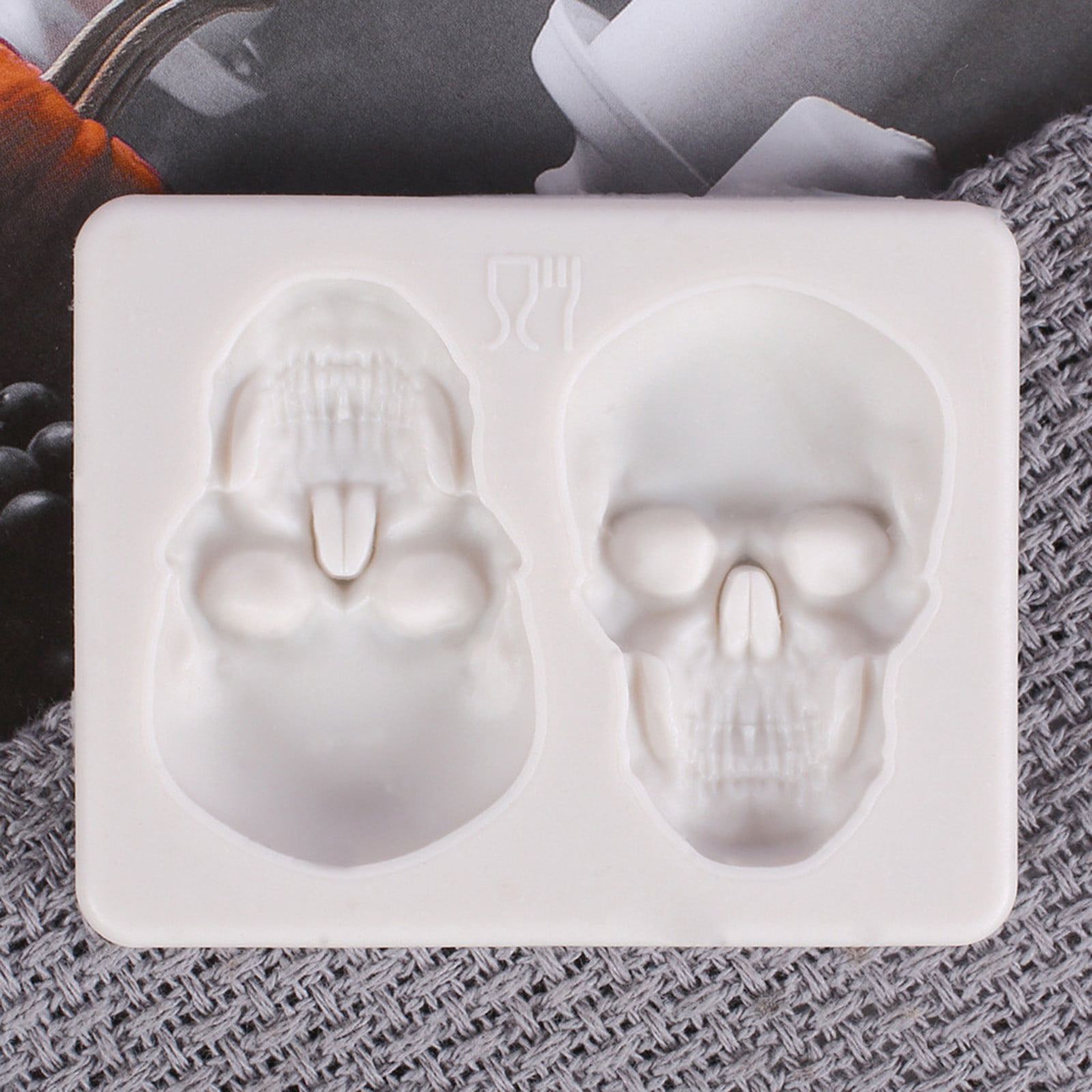 1:1 The Actual Size Skull 3D Silicone Fondant Cake Molds Halloween Series  Skull DIY Decor Embosser Mould Cake Baking Tools FM463 - AliExpress