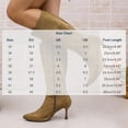 thumbnail image 3 of Women Pointed Toe Side Zipper Stiletto Knee High Boots Solid Color Faux Suede Elegant Fall Winter Boots Multi Color US Size 4.5 To 8.5 Khaki, 3 of 9