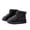 Black, variant on Afuyipoi Kids' Hook and Loop Snow Boots Faux Leather Thickened Warm Winter Short Boots Size 9.5 Little Kid - 3.5 Big Kid Black Size 13.5 Little Kids