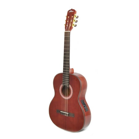PYLE PGA33LBR - Left-Handed 6-String Electric Acoustic Guitar, Full Scale, Accessory Kit