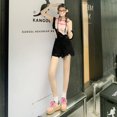 thumbnail image 1 of Monos de mezclilla para mujer verano 2023 nuevo borde áspero rasgado suelto una palabra pantalones cortos de pierna ancha pantalones cortos ins tide, 1 of 5