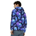 thumbnail image 4 of Uemuo cool crystal Skull flower for Men's Fashion Full-zip Hoodies & Sweatshirts with Kangaroo Pocket, Zip-up Hooded Sweatshirt, Moisture Wicking & Breathable-Small, 4 of 5
