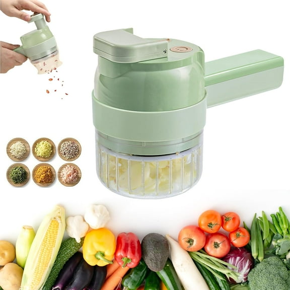 4 in 1 Vegetable Chopper Electric, Handheld Choppers, Smart Kitchen Appliances for Pepper, Garlic, Onion, Celery & Meat
