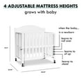 thumbnail image 2 of DaVinci Charlie Folding Portable 3-in-1 Mini Crib in White, 2 of 6