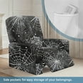 thumbnail image 2 of SCRAWLGOD Halloween 4-Piece Recliner Chair Covers Stretch Recliner Slipcovers with Pocket Soft Furniture Protector for Living Room, Stars Tie-Dye Spider Web Print Gray, 2 of 7