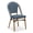 Navy Blue, variant on PURPLE LEAF OUTDOOR 3-Piece French Bistro Dining Set Round Outdoor Patio Table and 2 Armless Chairs Tempered Glass Top PE Rattan Champagne Finish Aluminum Frame Light Blue