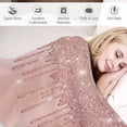 thumbnail image 4 of Pretty Eyelash Flannel Blankets, Spark Rose Gold Drips Hello Gorgeous Unicorn Eyelash Print Throw Bed Blanket for Sofa Chair Bed Soft Blanket for Woman Girl Lady Kids 60"x80", 4 of 6