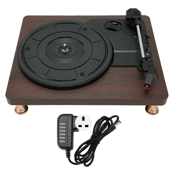Vinyl Record Player 3 Speeds Vintage Turntable Record Player for Entertainment Decor 100‑240V