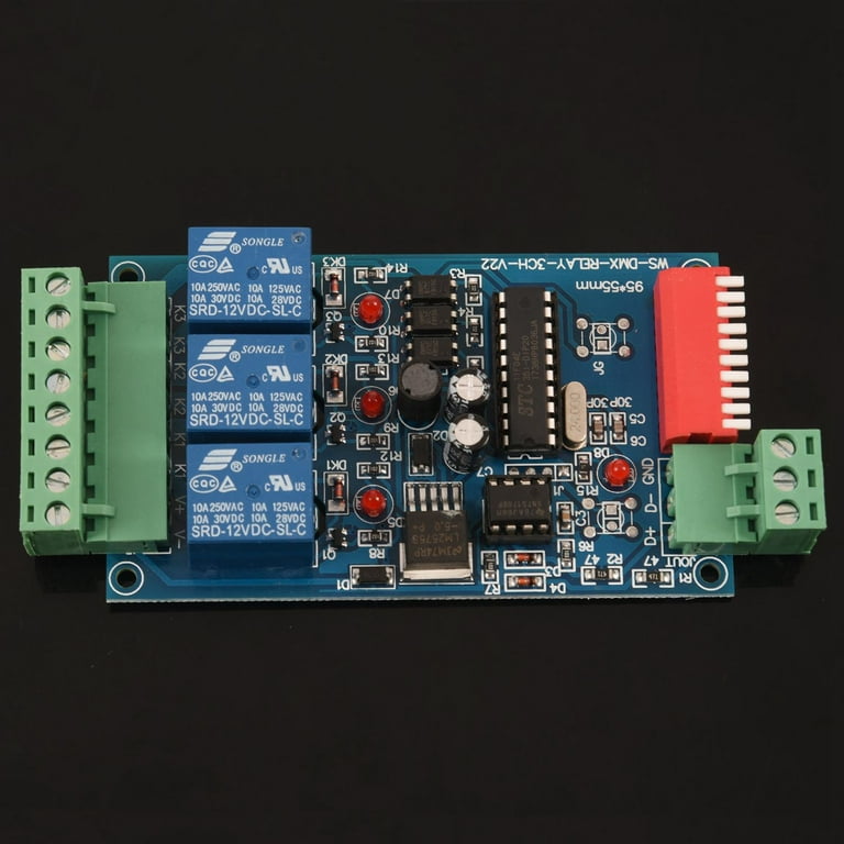 3 Channel 5A DMX512 Controlled Relay Switch Kit DIY