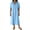 Sky Blue, variant on justHIGH Womens Short Sleeve Henley Dresses Summer Button Up V Neck Vacation Dress Casual Cotton Gauze Midi Dress with Pockets Sky Blue,L