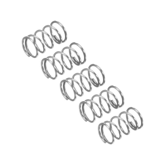 Compression Spring, 5 Pack 304 Stainless Steel, 3mm OD, 0.3mm Wire, 5mm Length