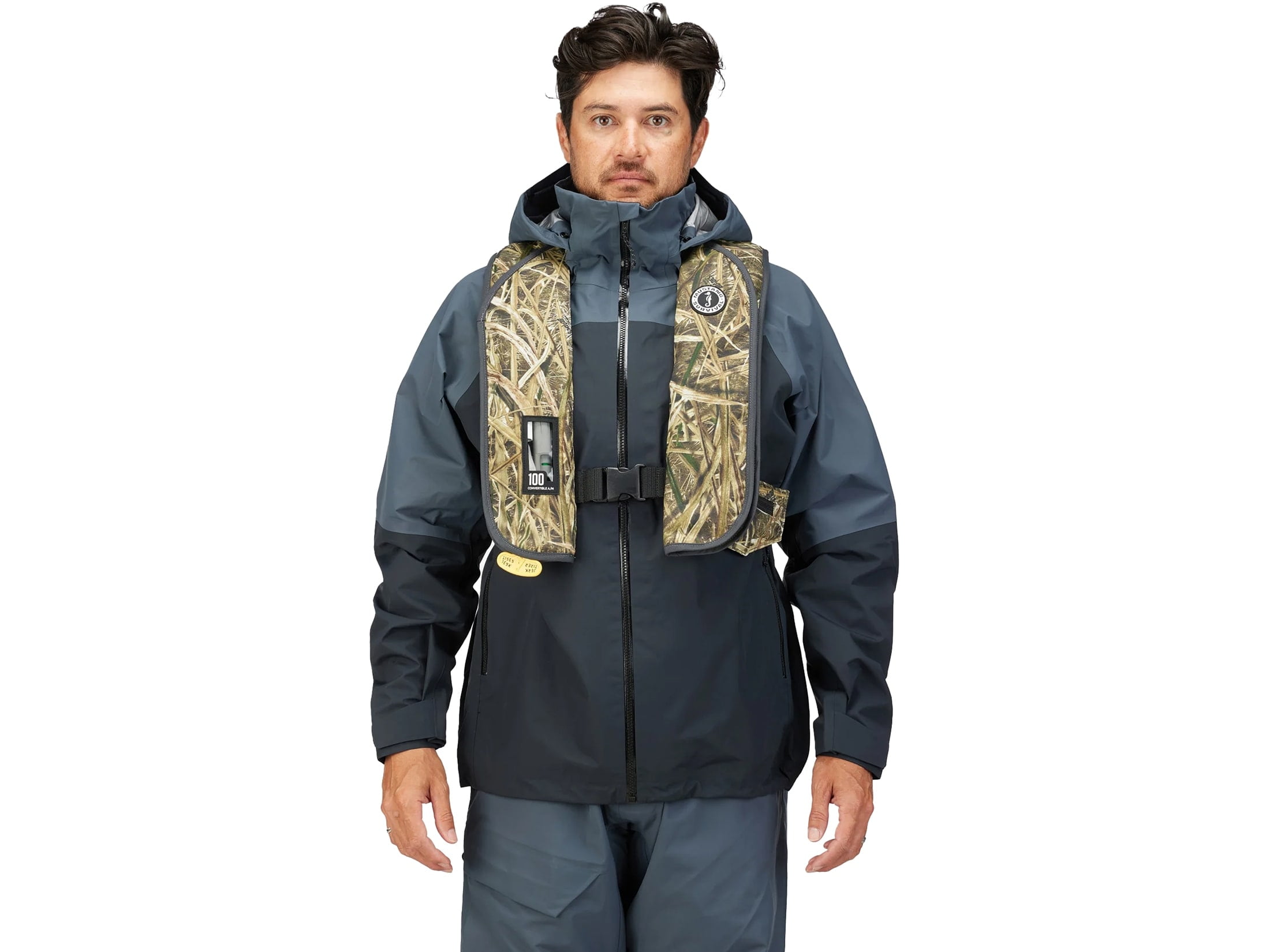 Mustang Survival MIT 100 Convertible A/M Inflatable Life Jacket Mossy Oak Shadow Grass Blades