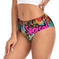 thumbnail image 2 of Balery Graffiti Lamp Urban Scene Ropa Interior de Algodón para Mujer con Dibujo – Braguitas Cómodas y Elásticas, Estilo Clásico-Medium, 2 of 6