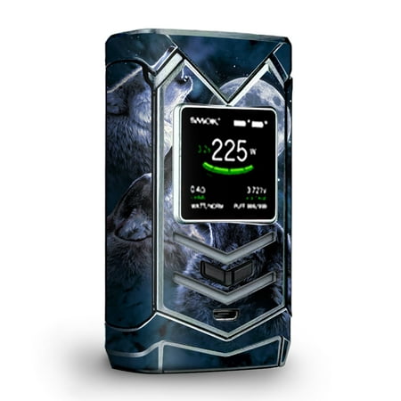 Skin Decal Vinyl Wrap for Smok Veneno 225W TC Vape skins stickers cover/ Howling Wolves at (Best Voltage To Vape At)