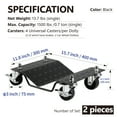 thumbnail image 2 of LoLado 2 PCS Black Car Dolly Wheel Tire Dolly Heavy Duty Skate Auto Repair Dolly, 2 of 6
